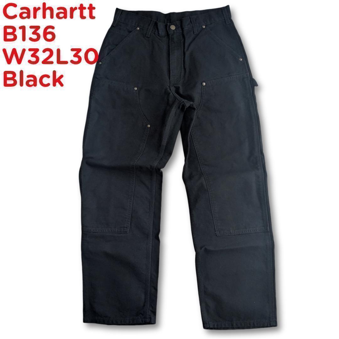 USA製 W32L30 カーハート ブラック B136 ダブルニー - メルカリ