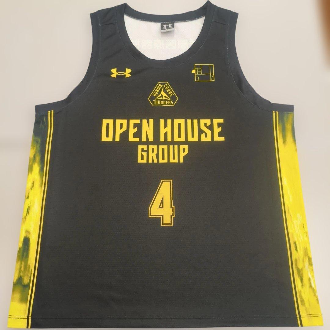 群馬クレインサンダーズ　トレイジョーンズ　ホームユニフォーム 4 トレイ・ジョーンズ選手】直筆サイン入りレプリカユニフォーム