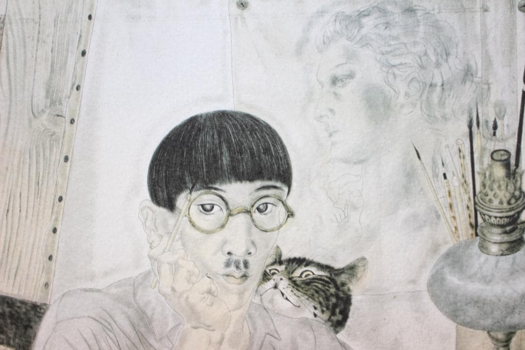 kuroneko様専用 藤田嗣治 エスタンプリトグラフ 「自画像」168/250