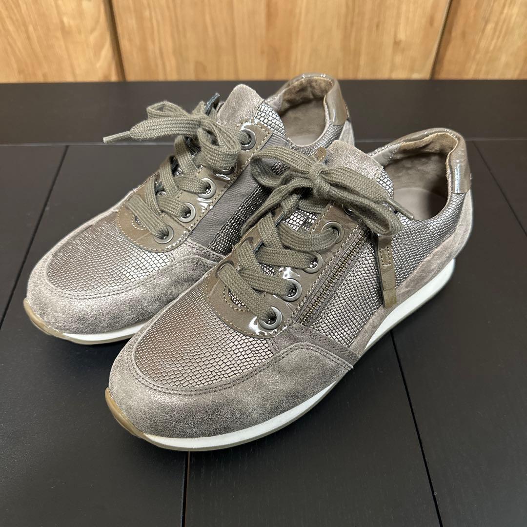 極美品！Gabor ガボール サイドジップ 厚底 コンフォート レザー