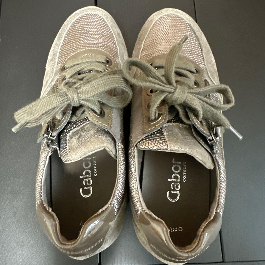 極美品！Gabor ガボール サイドジップ 厚底 コンフォート レザー