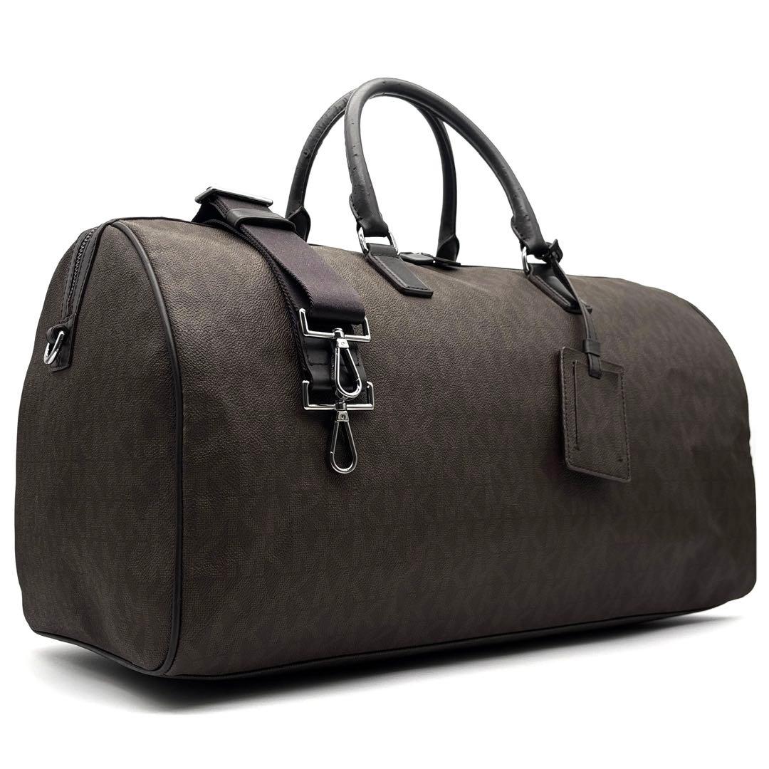 美品 マイケルコース ボストンバッグ 2way MK柄 シグネチャー ブラウン MICHAEL KORS（マイケルコース） マイケル ハンドバッグ ミニボストン