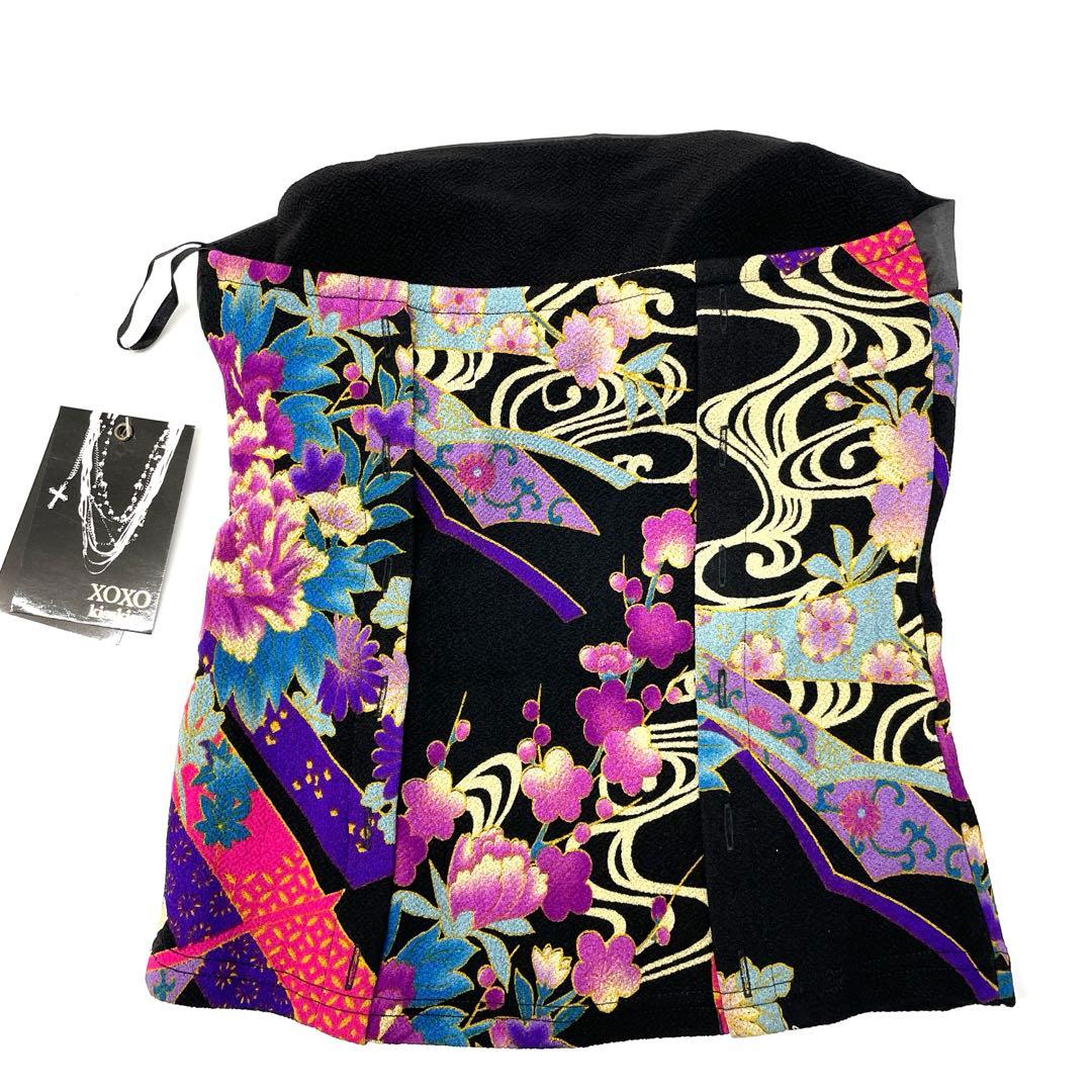 新品未使用XOXO kiss kiss 和柄　セットアップキャバ嬢ドレス3039