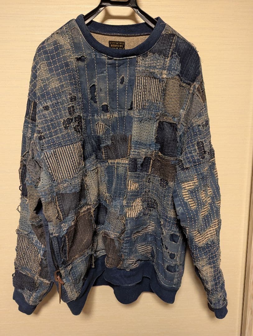 新品size3キャピタル BORO×IDG裏毛 2TONE BIGスウェット