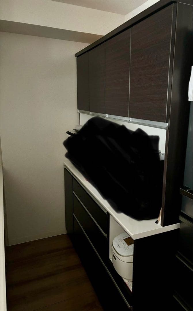 ニトリ レジューム 150TF-H／150QL-R DBR キッチンボード ニトリ（NITORI） 幅150cm 食器棚(レジューム 150TF-H DBR/150QL-R DBR