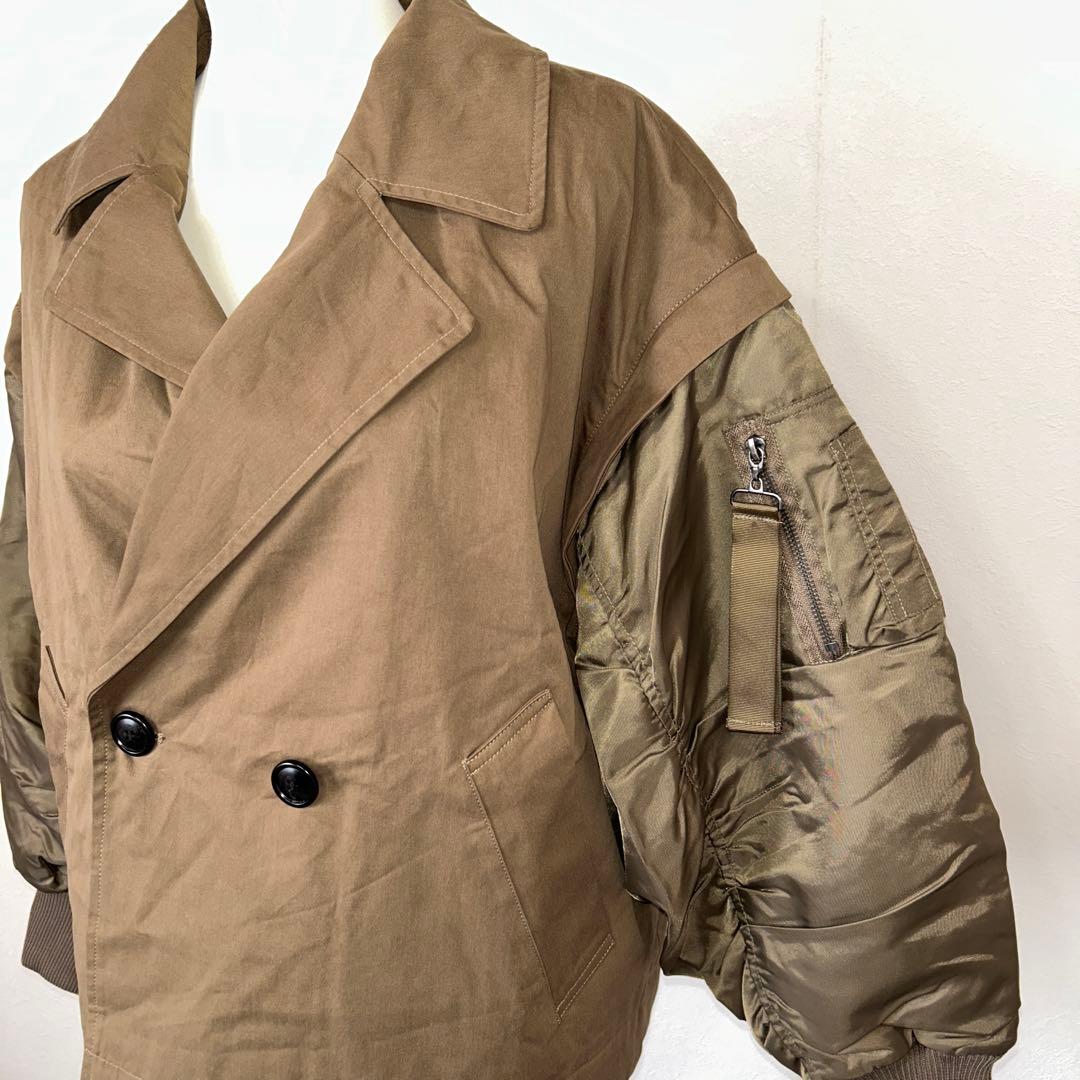 ラディエイト MA-1スリーブビッグカラージャケット新品未使用