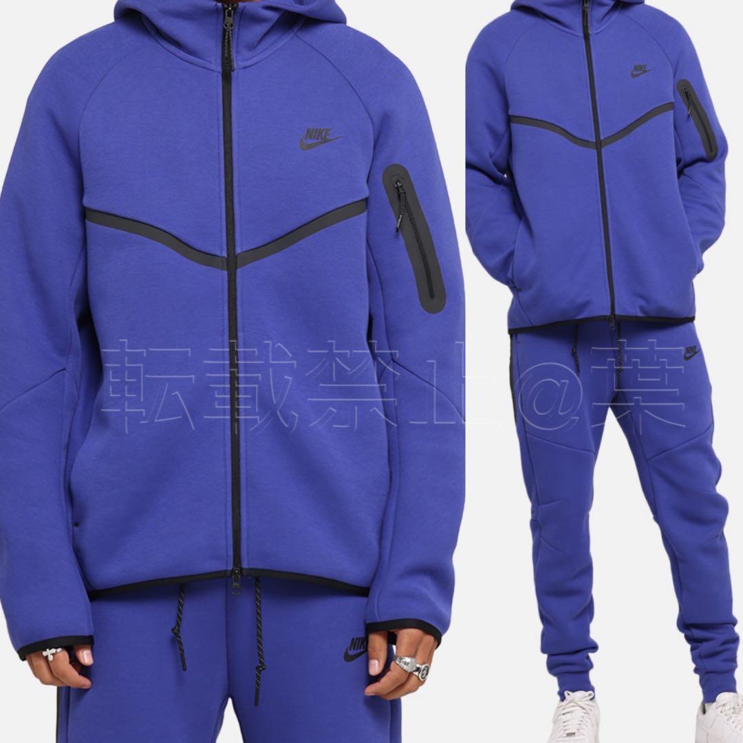 central cee着用 NIKE 紫テックフリース セットアップ L 正規品 - メルカリ