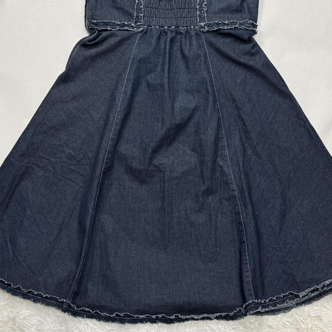 大きいサイズ エムズグレイシー デニム ワンピース ジャンパー