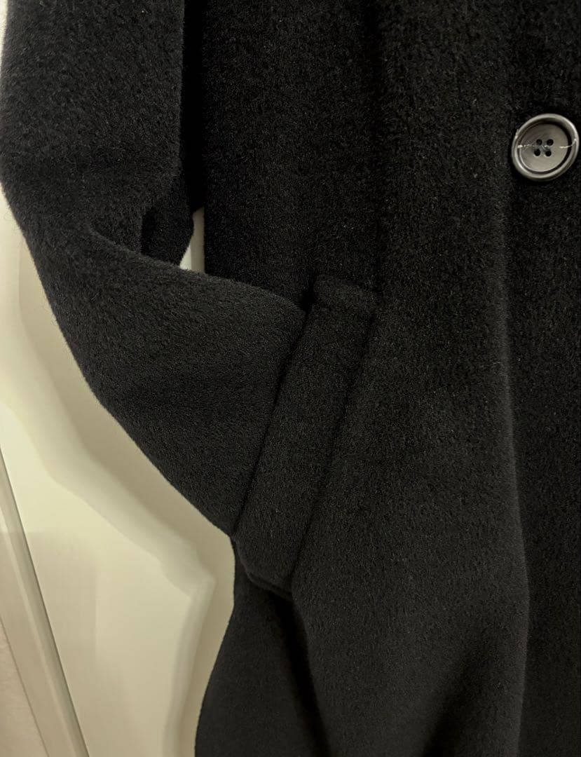 マックスマーラPRISMALEI プリズマレイ黒 ラップコート40着丈122cm