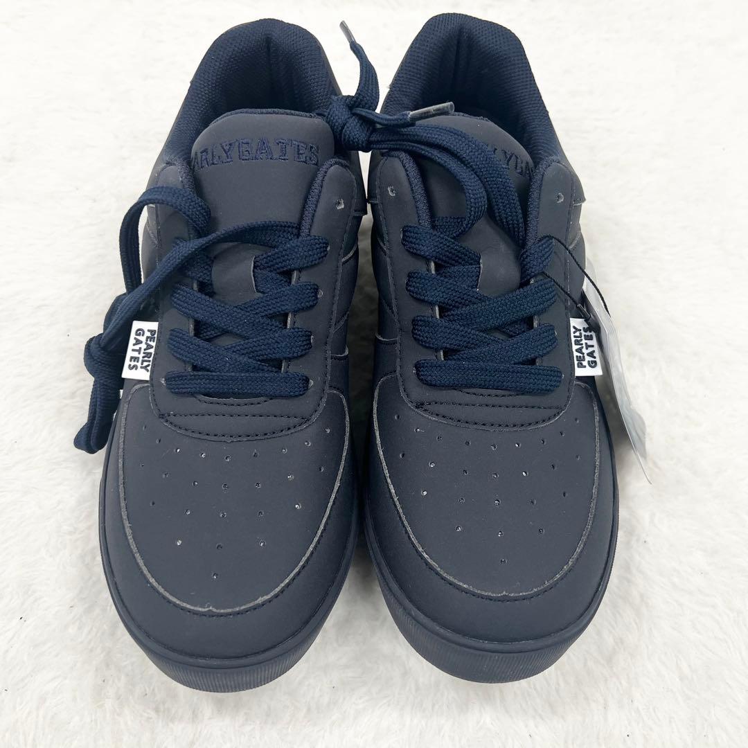 【新品】 パーリーゲイツ ローカット ゴルフシューズ ネイビー 24.5cm