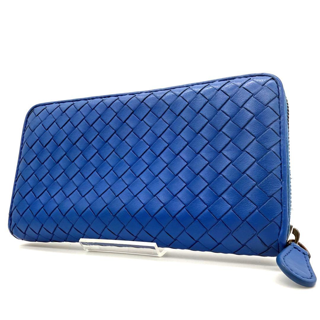 ☆希少色・美品☆ボッテガ ヴェネタ ラウンドジップ 長財布 イ