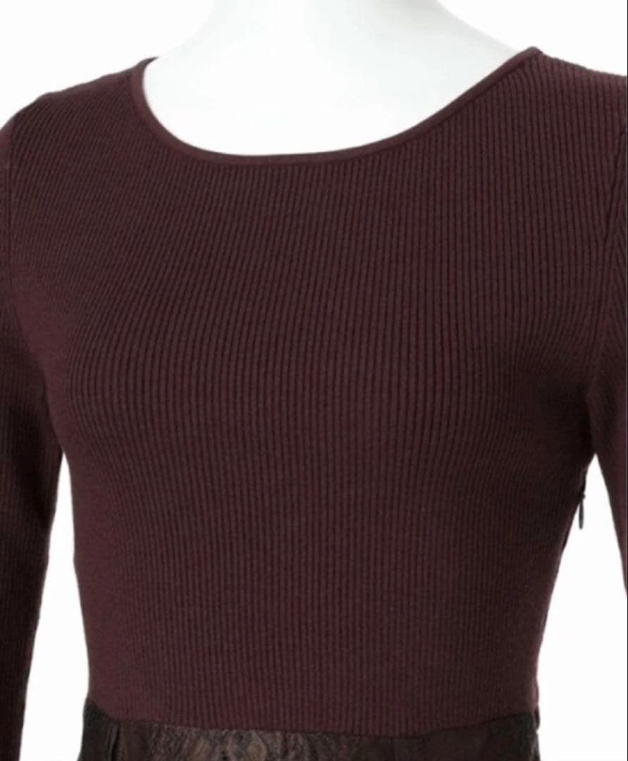 新品未使用】アプワイザーリッシェ 華奢レースドッキングニット