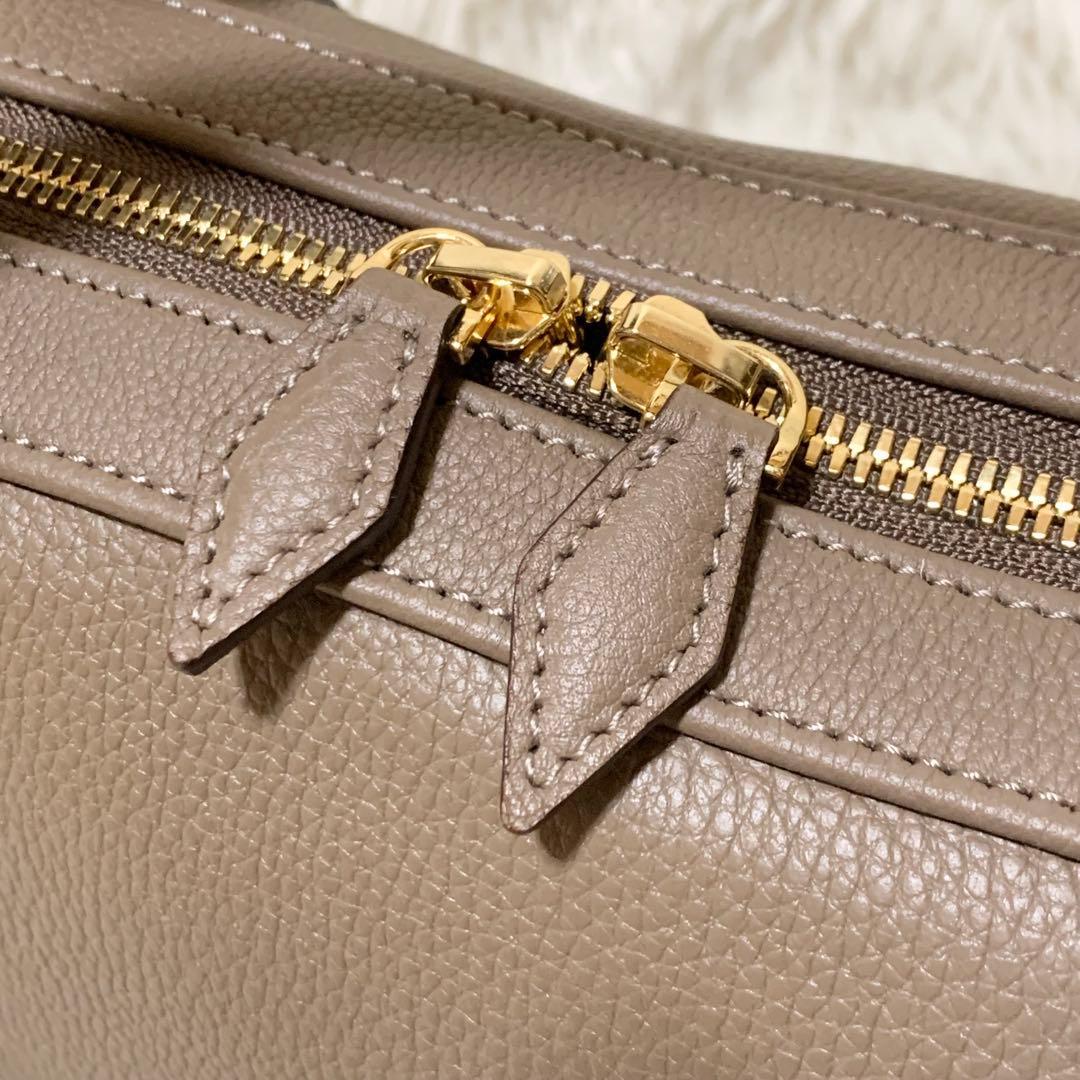 未使用に近い】大峡製鞄 ゲント•メディア スリムオーバーナイト トープ