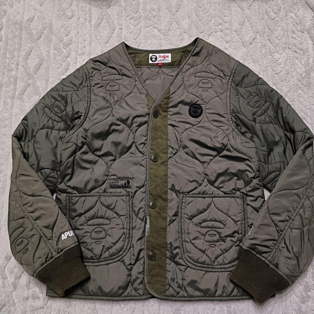 AAPE アベイシングエイプ 3WAY ミリタリージャケット カーキ S - メルカリ