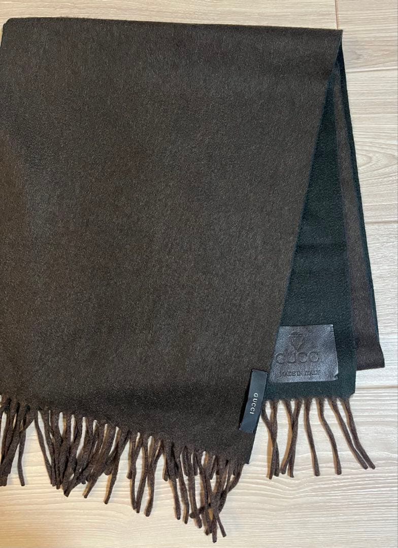 GUCCI ダークブラウン マフラー 中古・古着通販】GUCCI (グッチ) マフラー ブラウン｜ブランド・古着