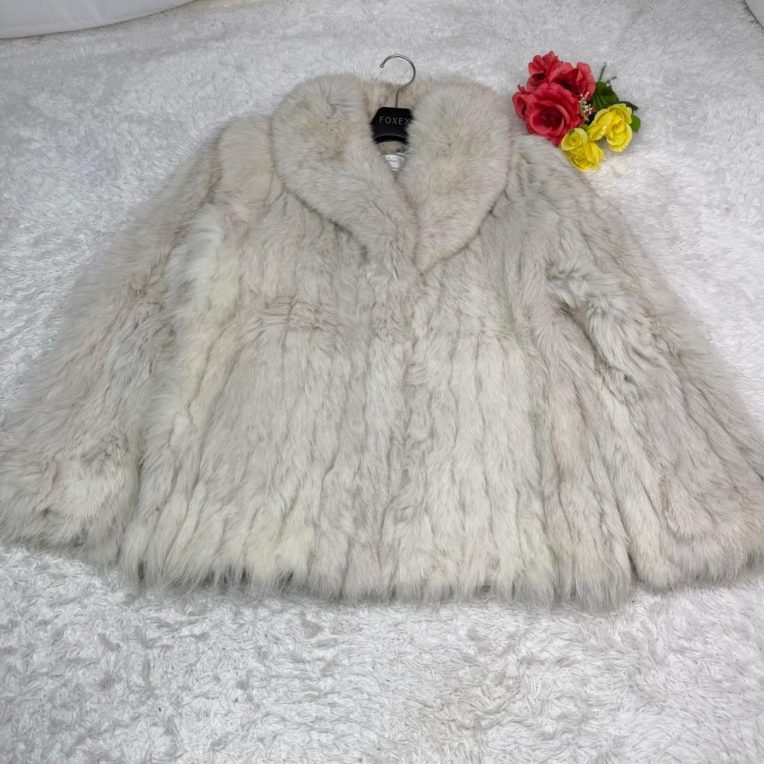 サガフォックス ブルーフォックス コート ジャケット リアルファー 本