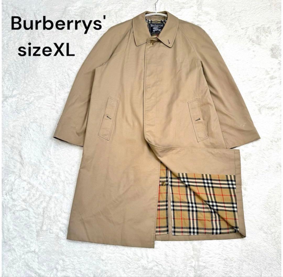良品】バーバリー ステンカラーコート バルマカーンコート XL ノバ