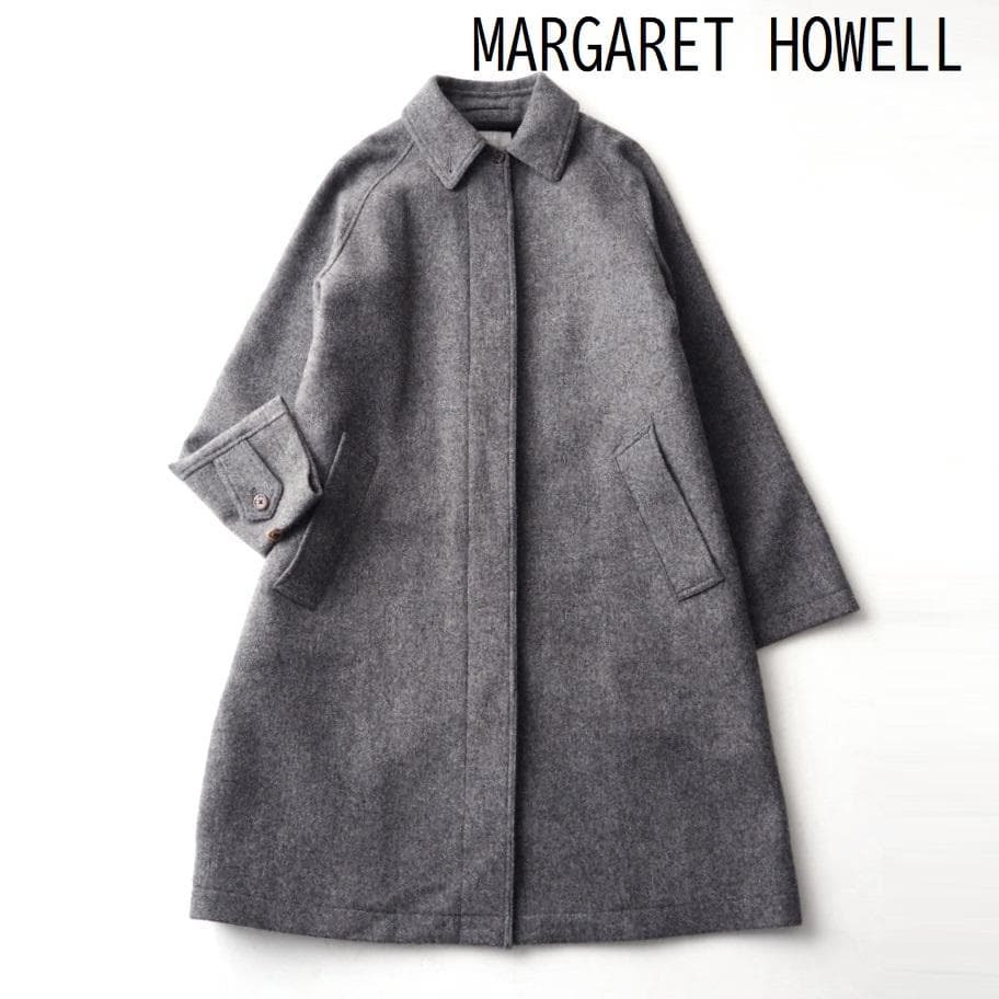ルポ様マーガレットハウエル ウール100% ステンカラー ロングコート 2 セール】DENSE WOOL COATING（ステンカラーコート）｜MARGARET HOWELL