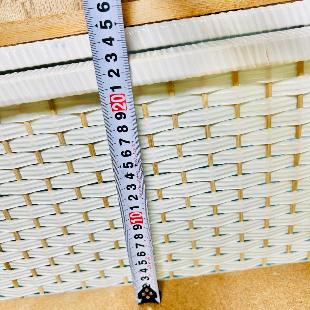 ミッフィー ピンク 籐ラタン 大型 蓋付 バスケット3段 昭和レトロ レア