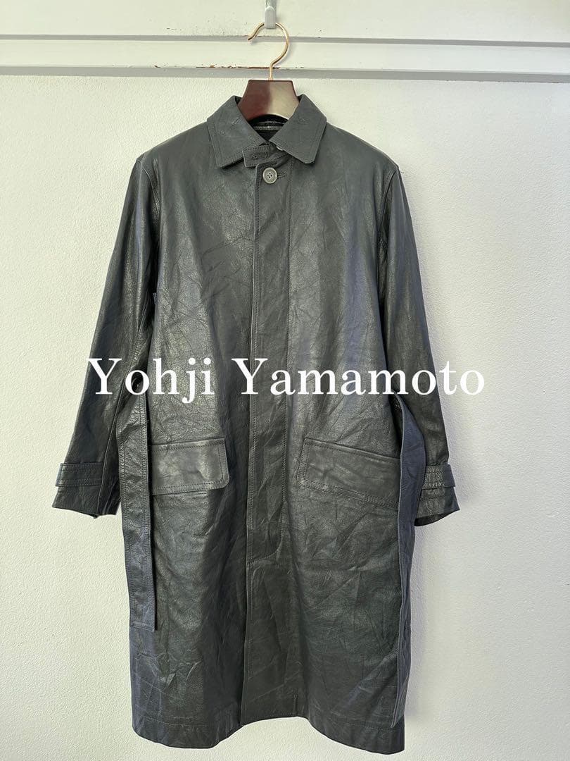 ジャケット・アウター Yohji Yamamoto Leather Trench Coat YOHJI YAMAMOTO full length leather coat – Wellington Hunters and