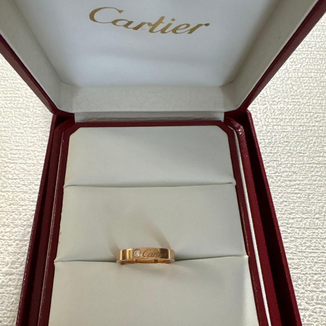 カルティエ　ダイヤモンドリング　7号 カルティエ ジュストアンクル ダイヤモンド リング 指輪 7号 18金 K18