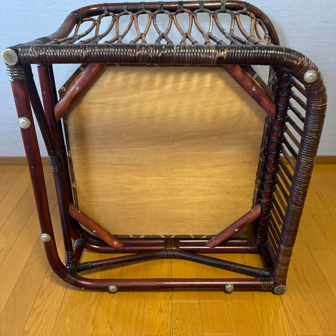 YAMAKAWA ラタン 籐 ヴィンテージ アンティーク 椅子 コーナー ④