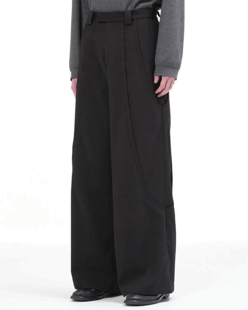 GOAT ESSENCE TUCK WIDE PANTS BLACK SIZE3 - メルカリ