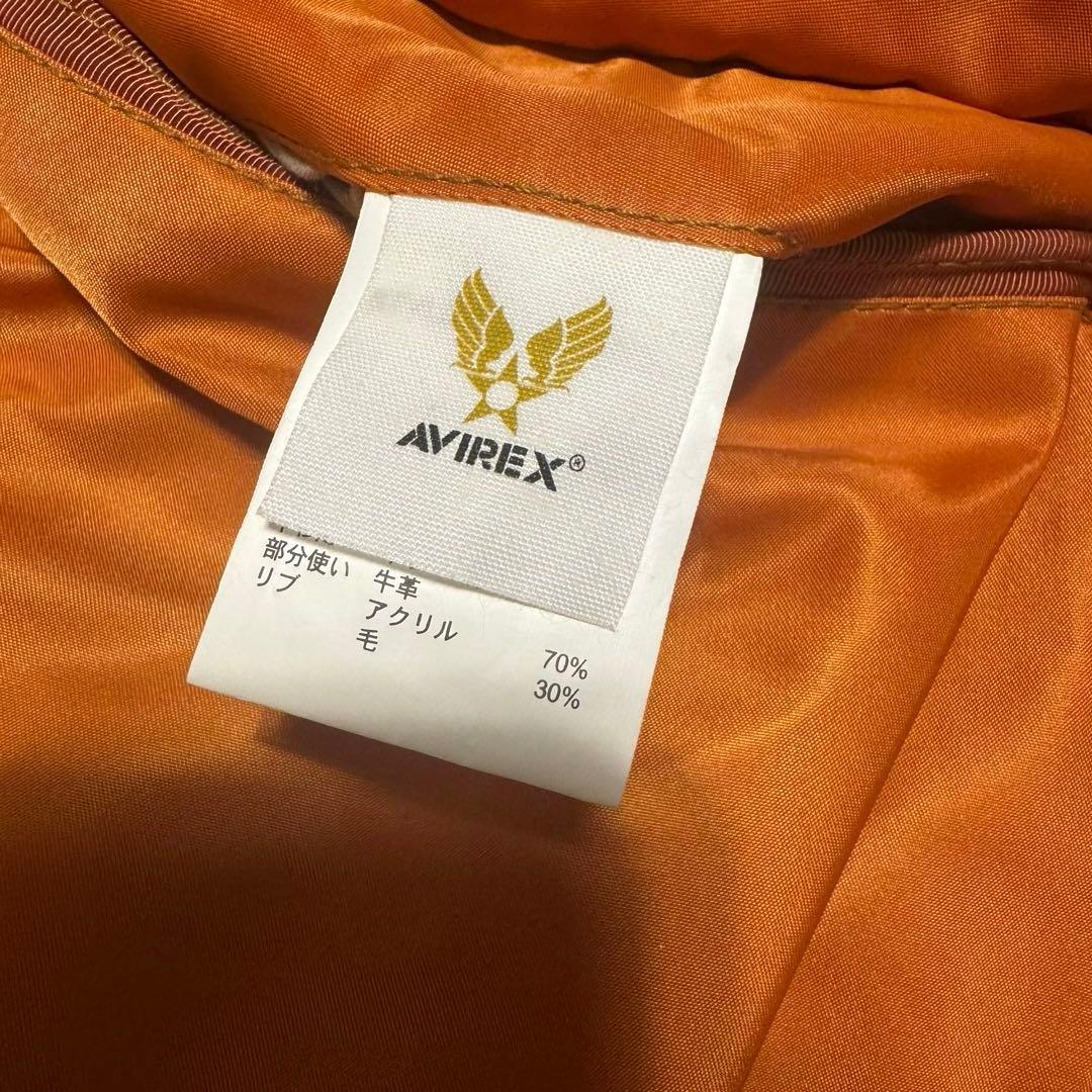 AVIREX ワッペンカスタム MA-1 M オレンジ - メルカリ
