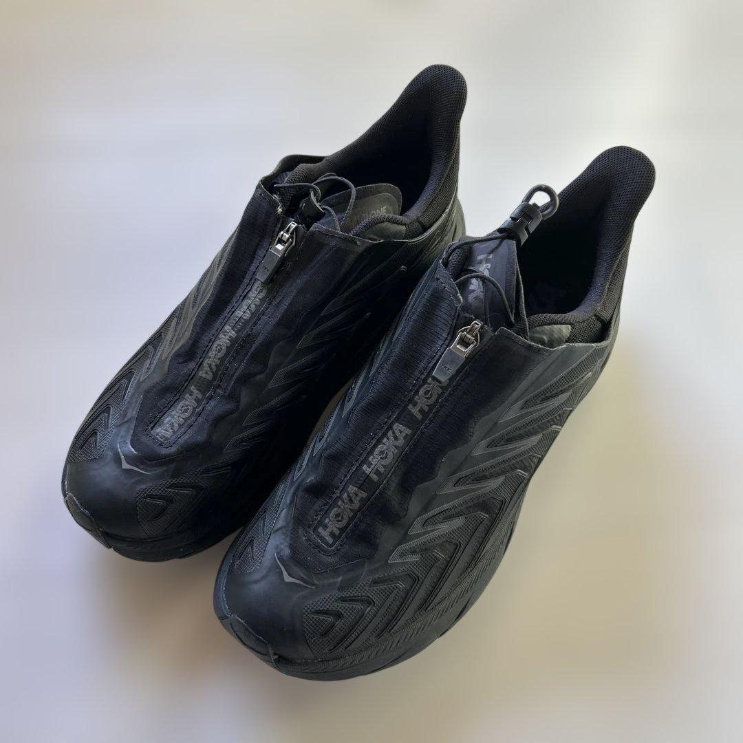 【美品】ホカオネオネ プロジェクト クリフトン ブラック 27.5 HOKA ONEONE PROJECT CLIFTON Black / Black 22FW-I（ホカ オネオネ