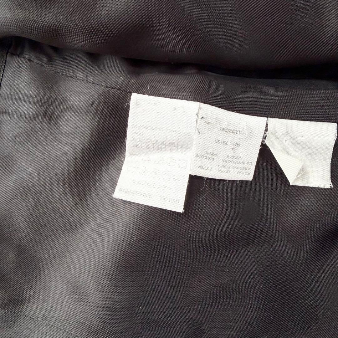 美品✨ スポーツマックス ロングコート ウール ベルト付 黒 40 L