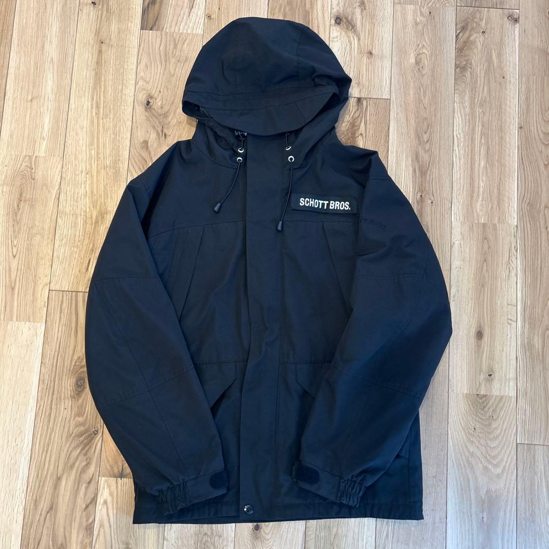 Schott ブラック ナイロンジャケット Sサイズ - メルカリ