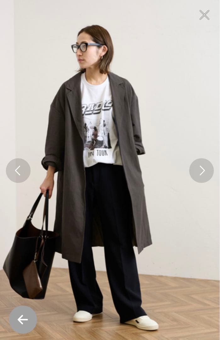 FRAMeWORK◆フレームワーク　綿麻ポプリンコート FRAMeWORK（フレームワーク）の「綿麻ポプリンコート（チェスター