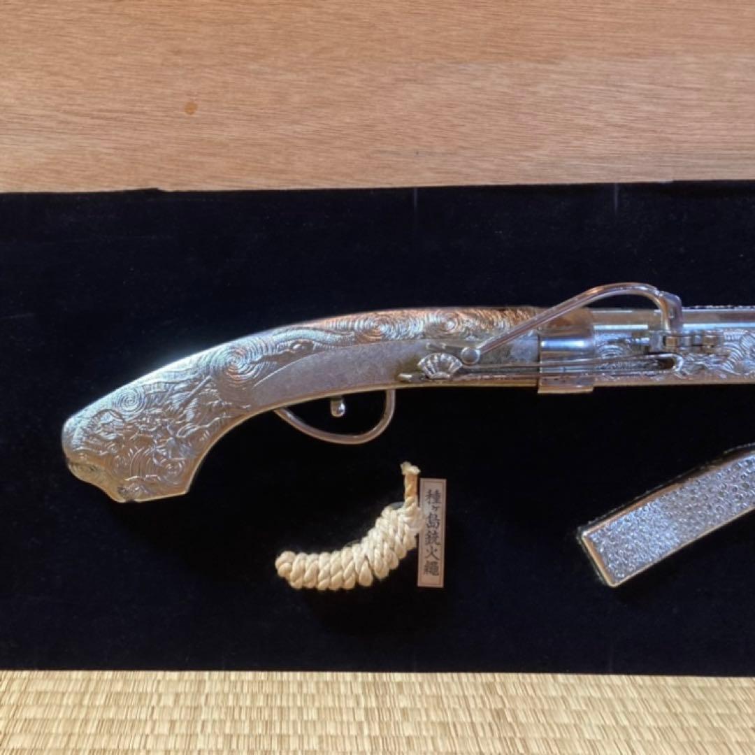 黄金種子島火縄銃 レプリカ 額装 壁掛け オブジェ ディスプレイ レトロ
