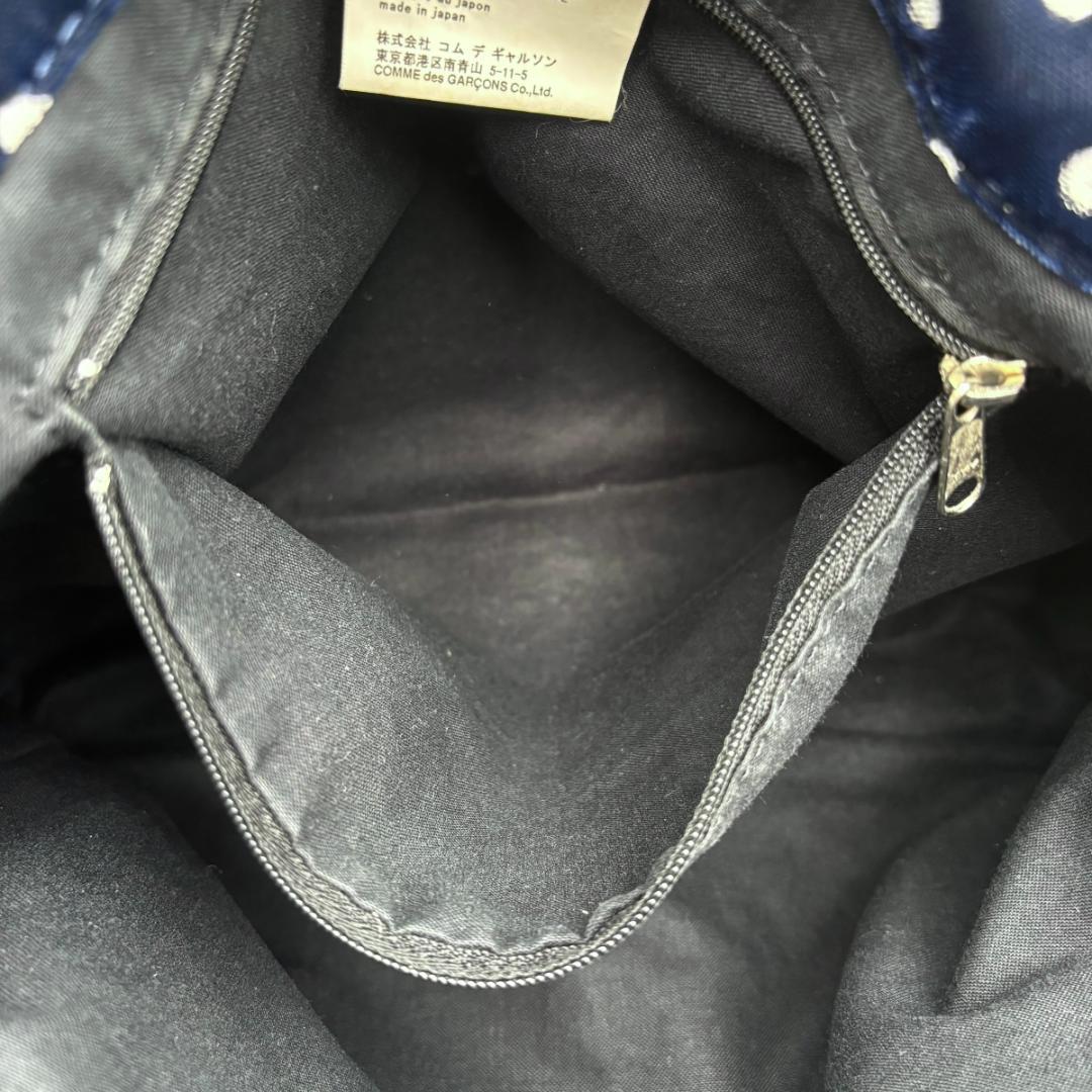 コムデギャルソン tricot トートバッグ ショルダー A4 ドット ベロア