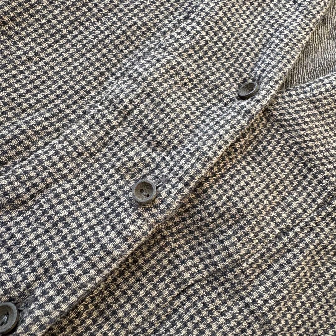 美品 群言堂 根々 石見銀山 コットンウール チュニック 千鳥柄 FREE