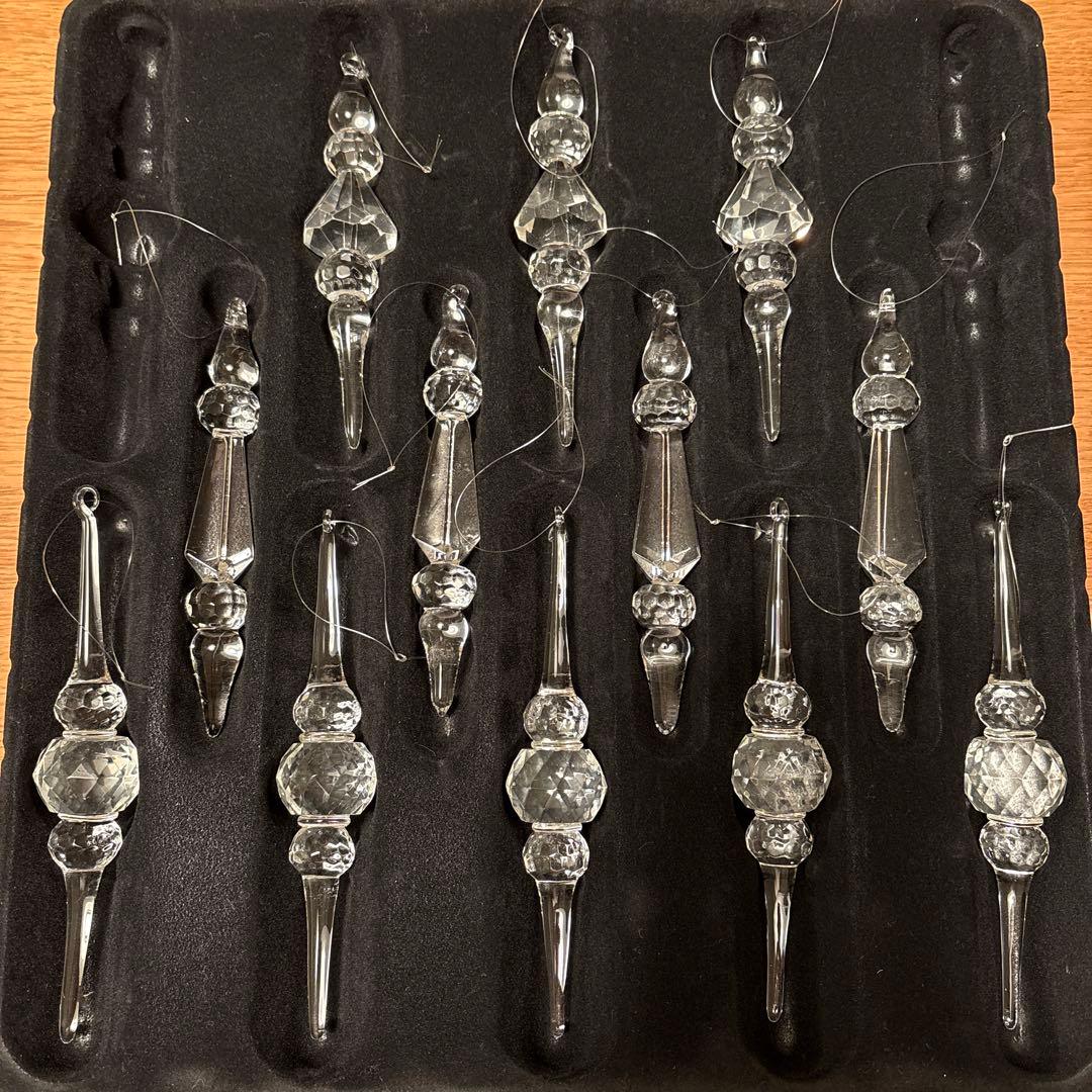 ヴィンテージ　コストコ　クリアガラスオーナメント　12個 ヴィンテージ コストコ クリアガラスオーナメント 12個 ヴィンテージ