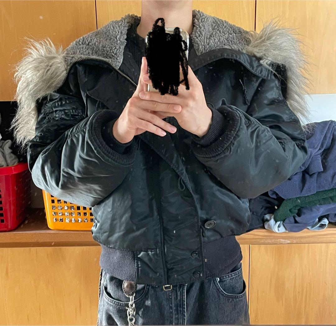 超希少 90s PRACT N-2B フライトジャケット ダークネイビー 短丈