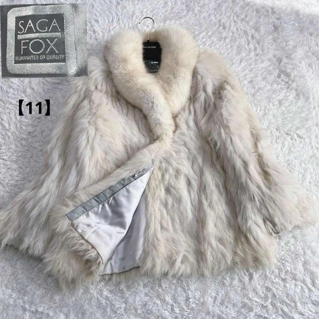 SAGA FOX サガフォックス リアルファー コート 銀タグ シルバータグ L