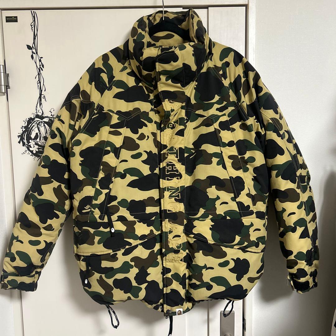激レア a bathing ape シャーク 木村拓哉迷彩柄ダウンジャケットXL