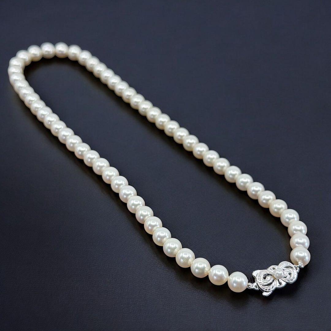 【最高峰】ミキモト　現行クラスプ　アコヤ　本真珠　ネックレス　大珠　7.5mm