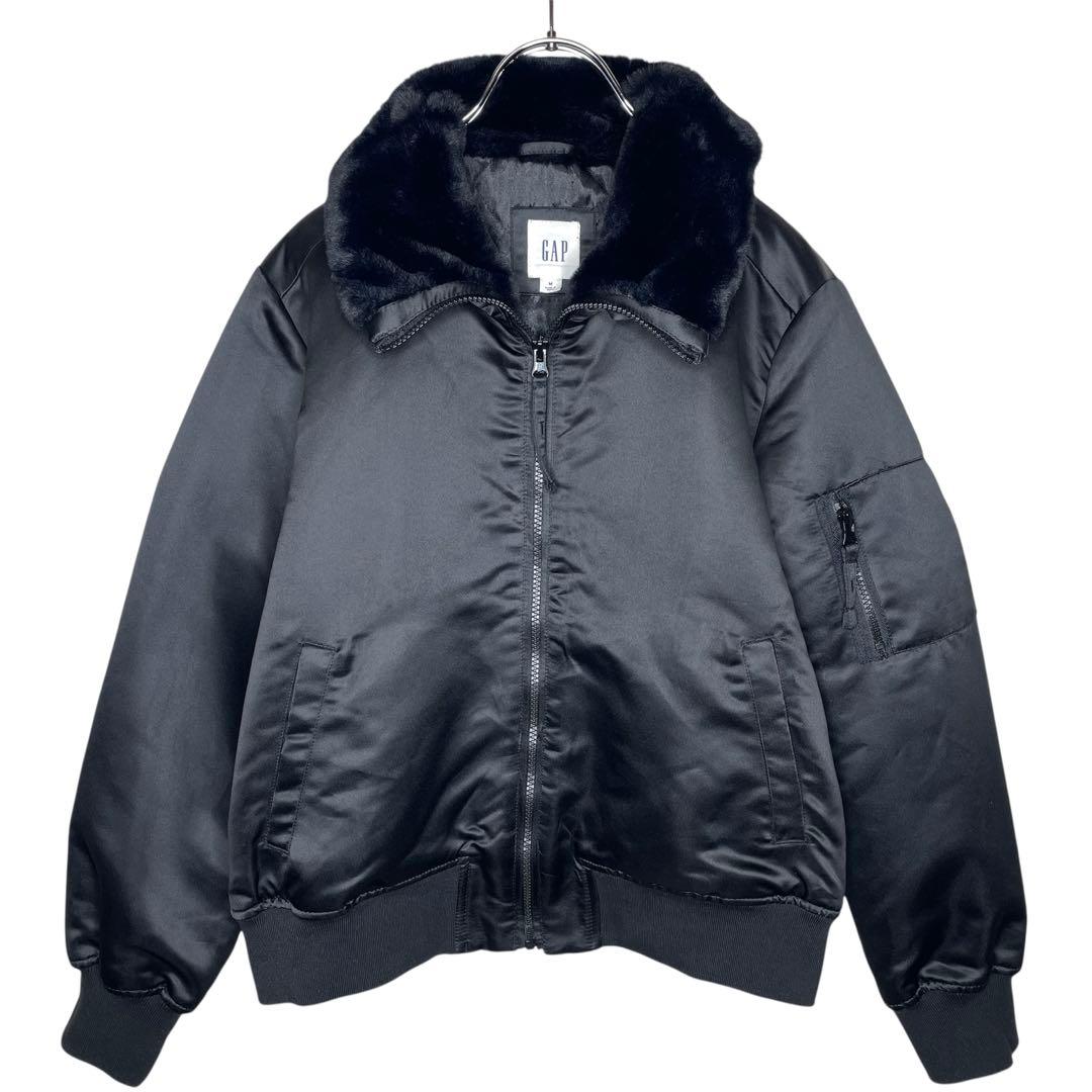 Y2K 00s archive BLACK 短丈ブラック 光沢 ファー ブルゾン