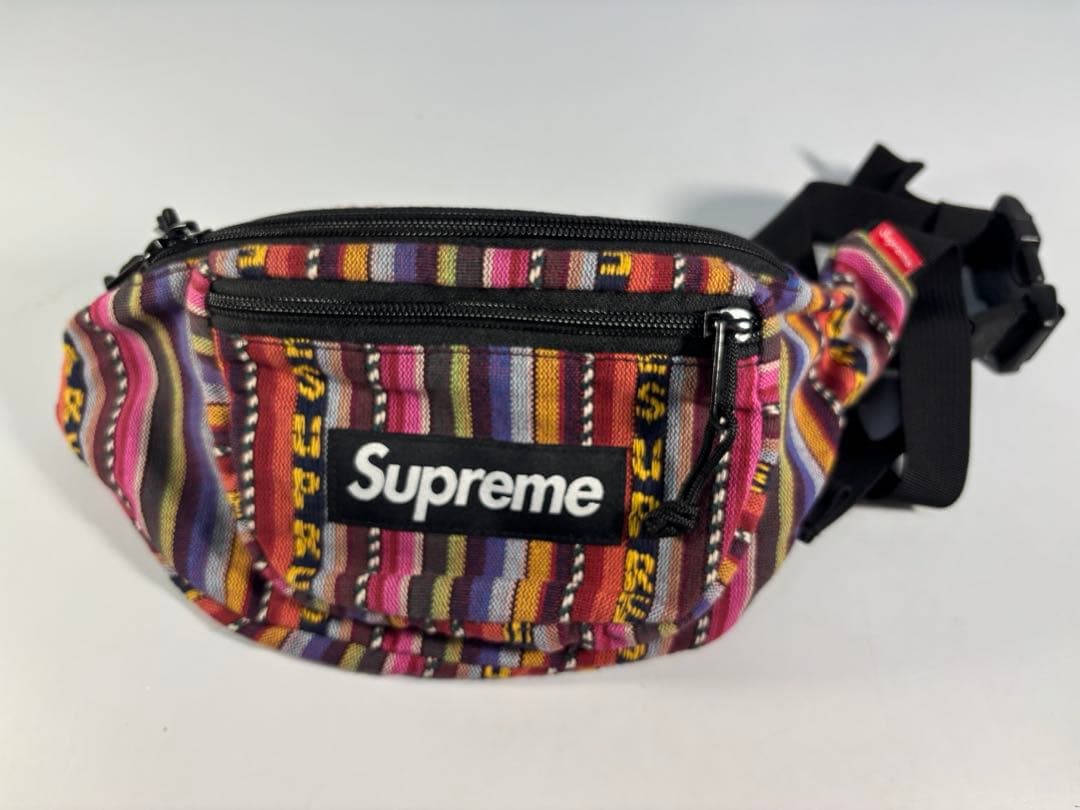 バッグ Supreme 20SS Woven Stripe Waist bag Supreme Woven Stripe Waist Bag (SS20) - $48