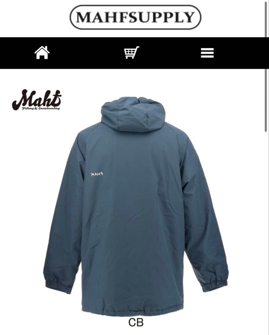 新品】MAHF モッズパーカージャケット セメントブルー XXLサイズ