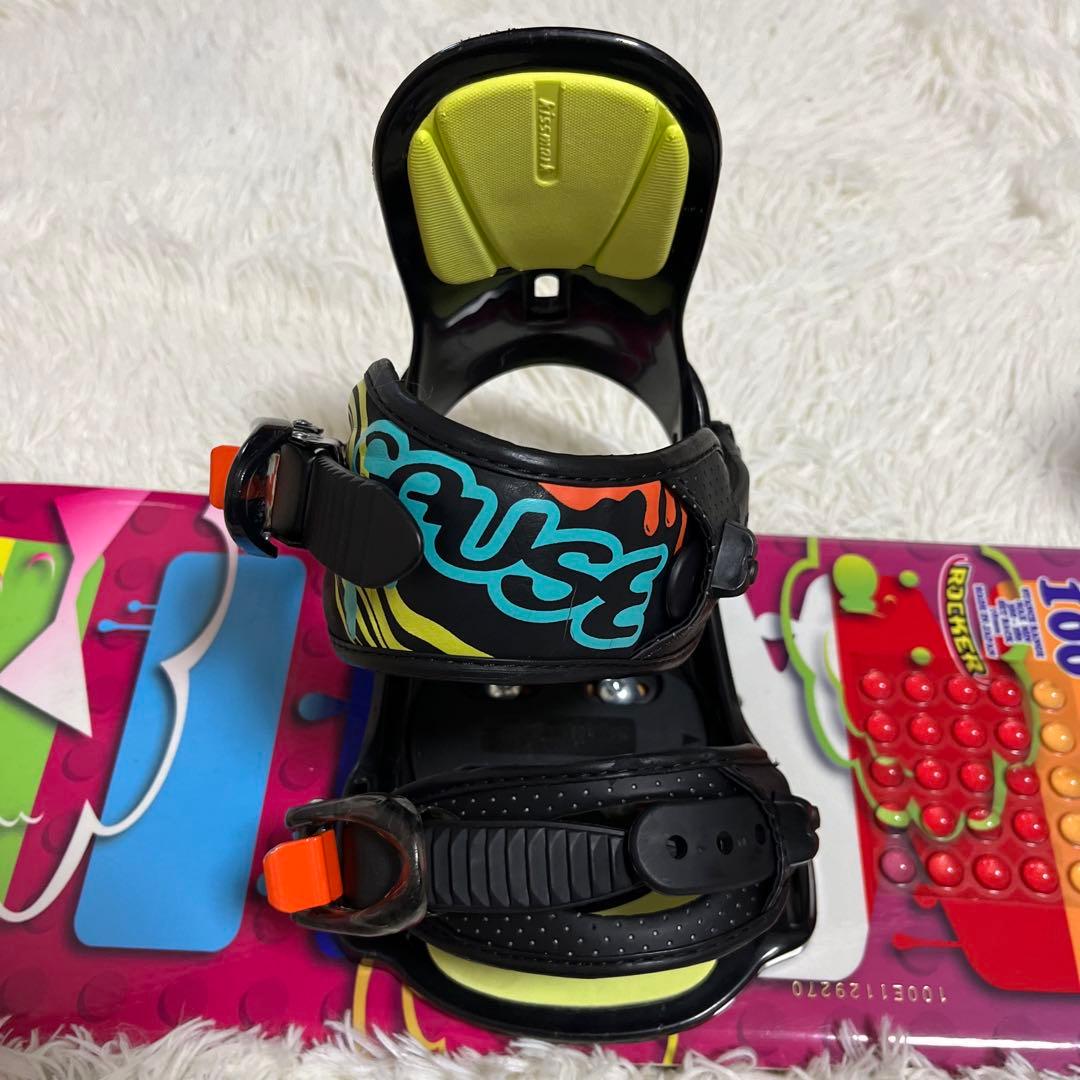 極美品】IGNIO ジュニア用スノーボード 100cm ビンディングセット