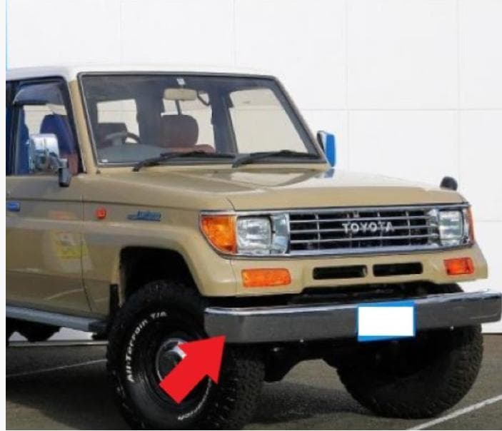 トヨタ ランドクルーザープラド 78 KZJ71/78 フロントバンパー メッキ