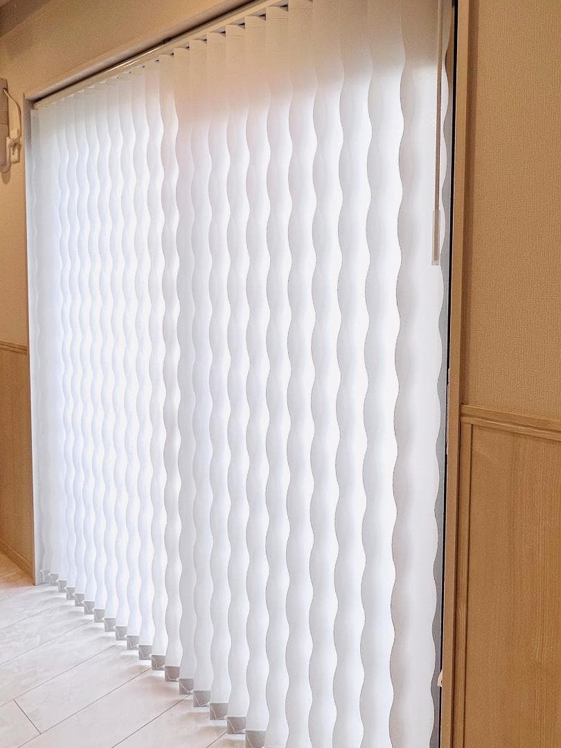 美品】レールのみ☆ ウェーブデザインブラインド☆ TOSO デュアル