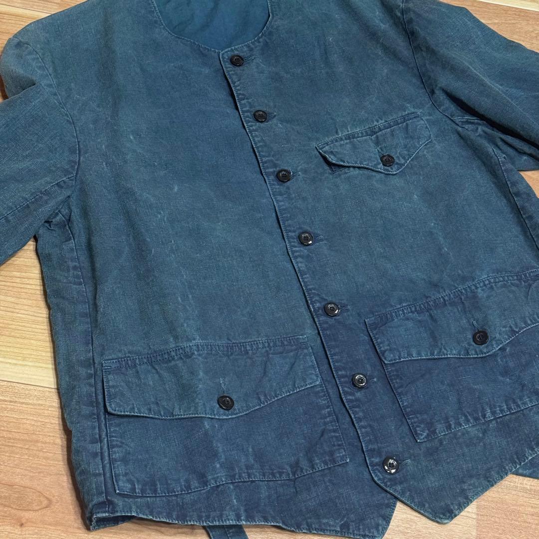 OUTIL ウティVESTE ARDON ブラックインディゴリネン - メルカリ