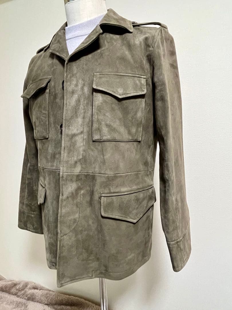 ETONNE エトネ スエード ミリタリージャケット L