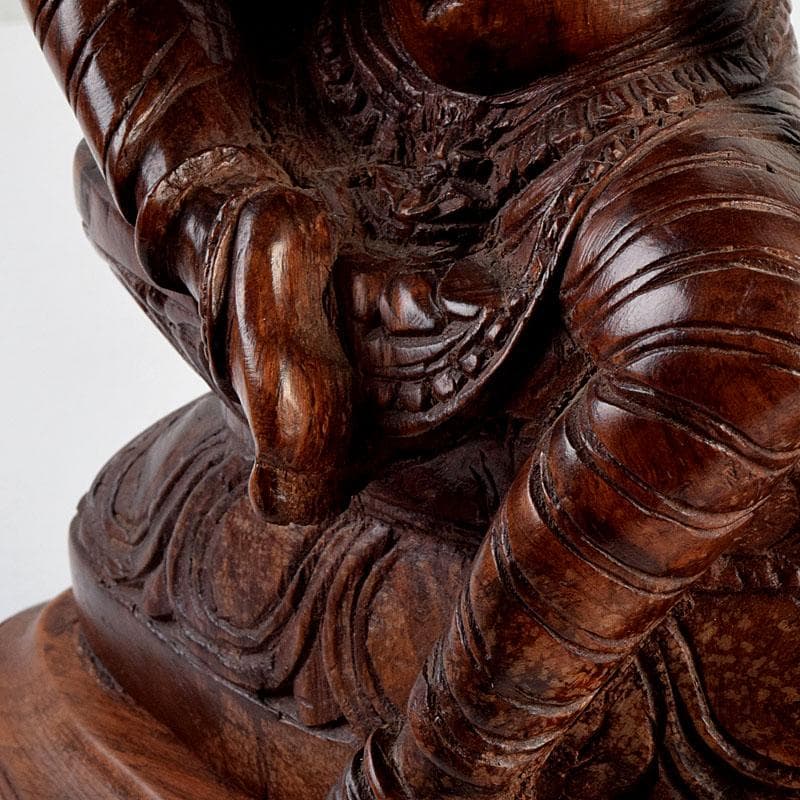仏教美術 木彫 パールバティ像 置物 N 8904