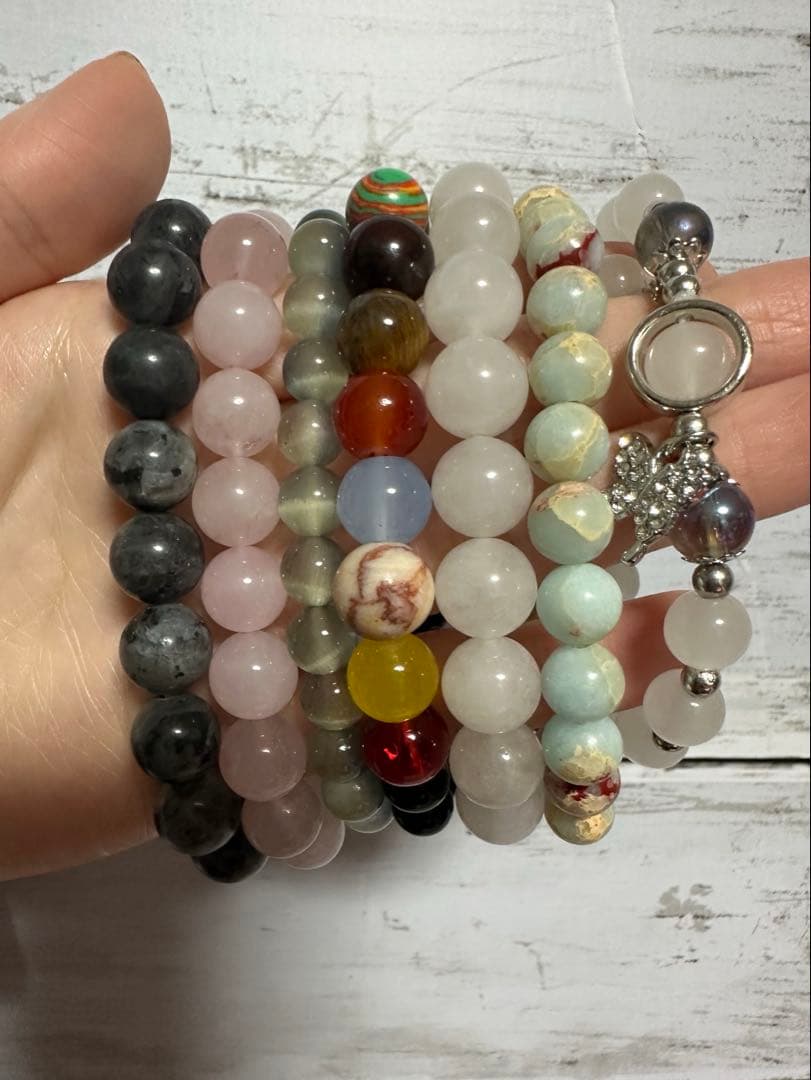 天然石他ブレスレットまとめ売り7点➕おまけ4点 合計11点 梱包済みの為